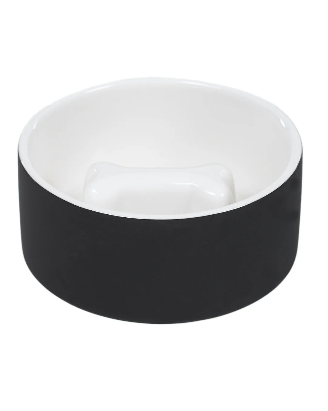Slow Feed Bowl Black L for Dogs