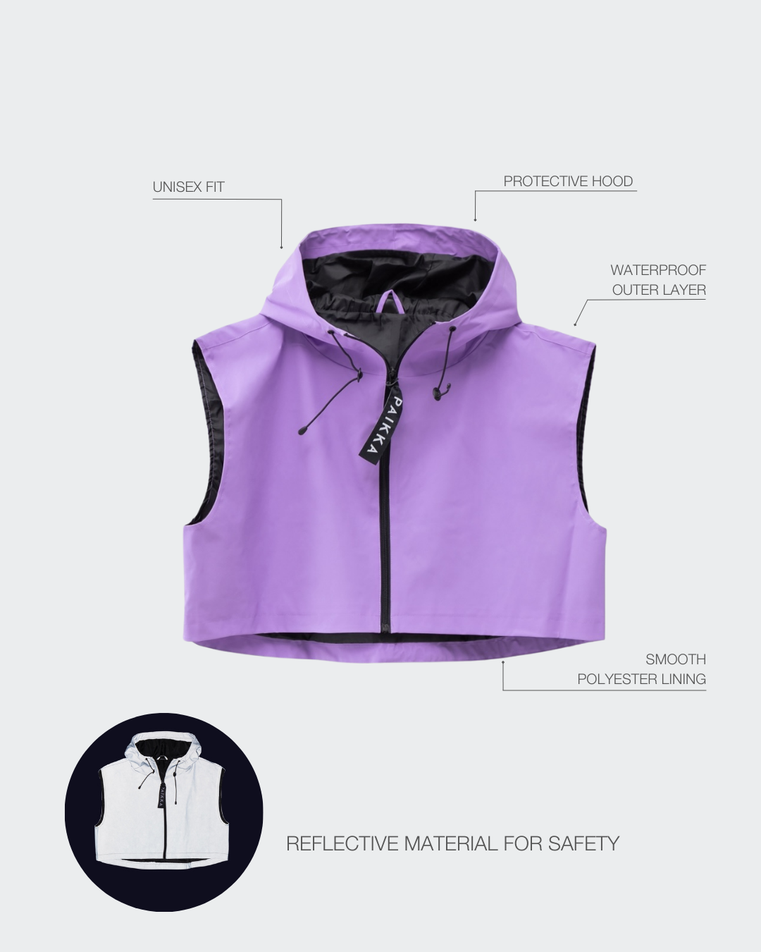 Human Visibility Vest Lilac Unisex